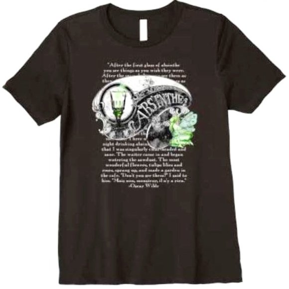 Absinthe Tee Shirt American Horror Witch Gothic Green Fairy Oddities Curiosities - Picture 1 of 4